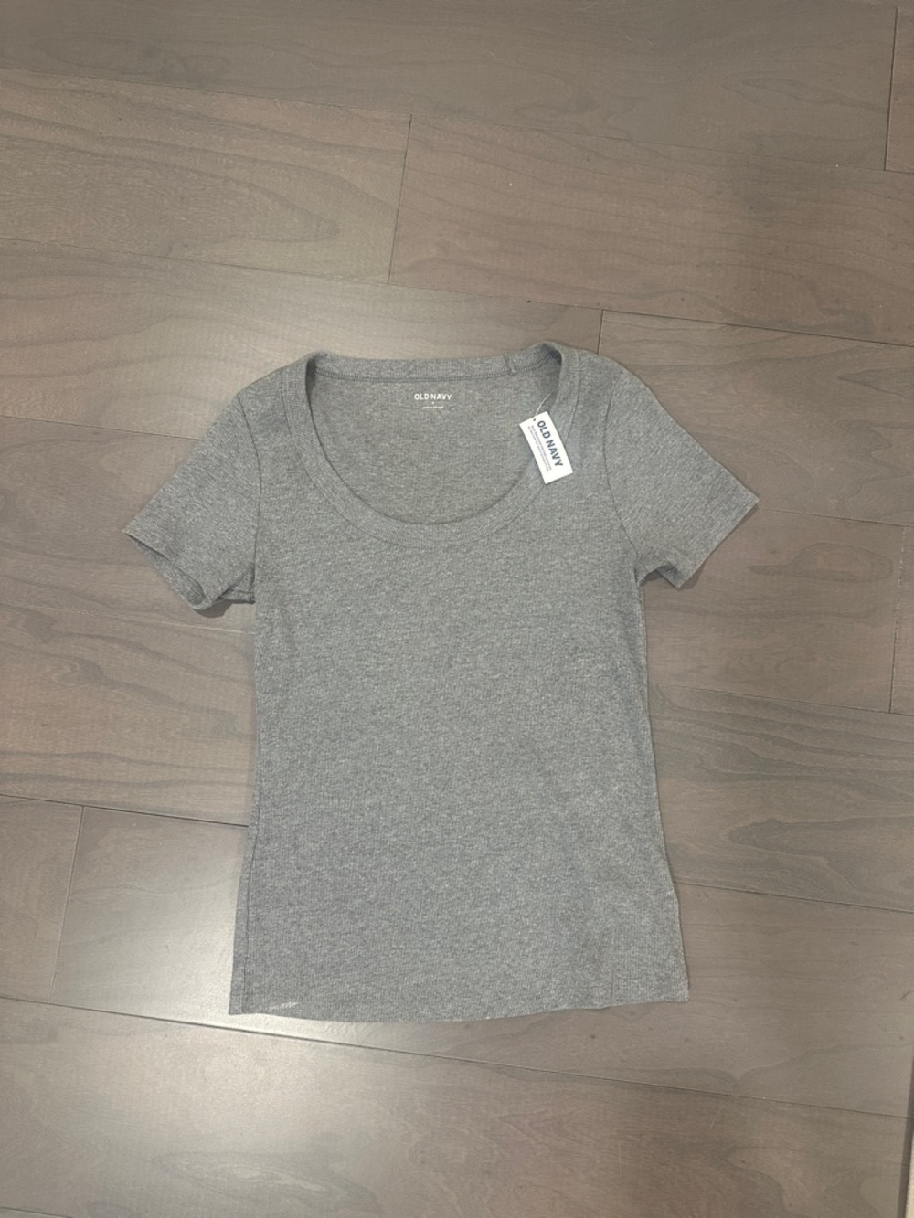 Old Navy Ribbed Stretch Knit Scoop Neck Short Sleeve Tee Top Women's M